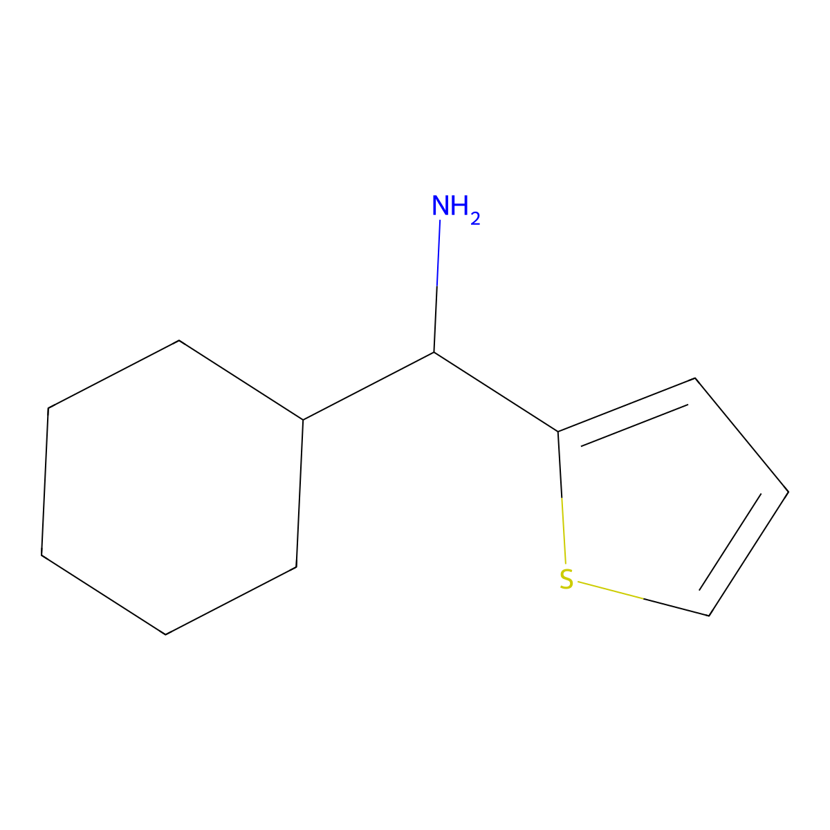 Cyclohexyl(thiophen-2-yl)methanamine molecular structure, CAS 473732-81-9