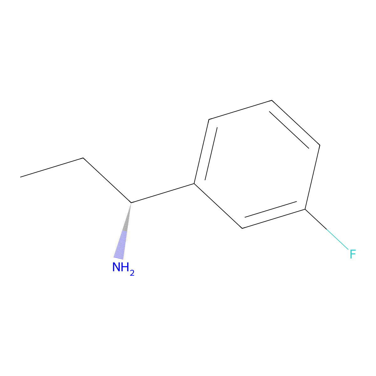 (R)-1-(3-Fluorophenyl)propan-1-amine molecular structure, CAS 473732-85-3