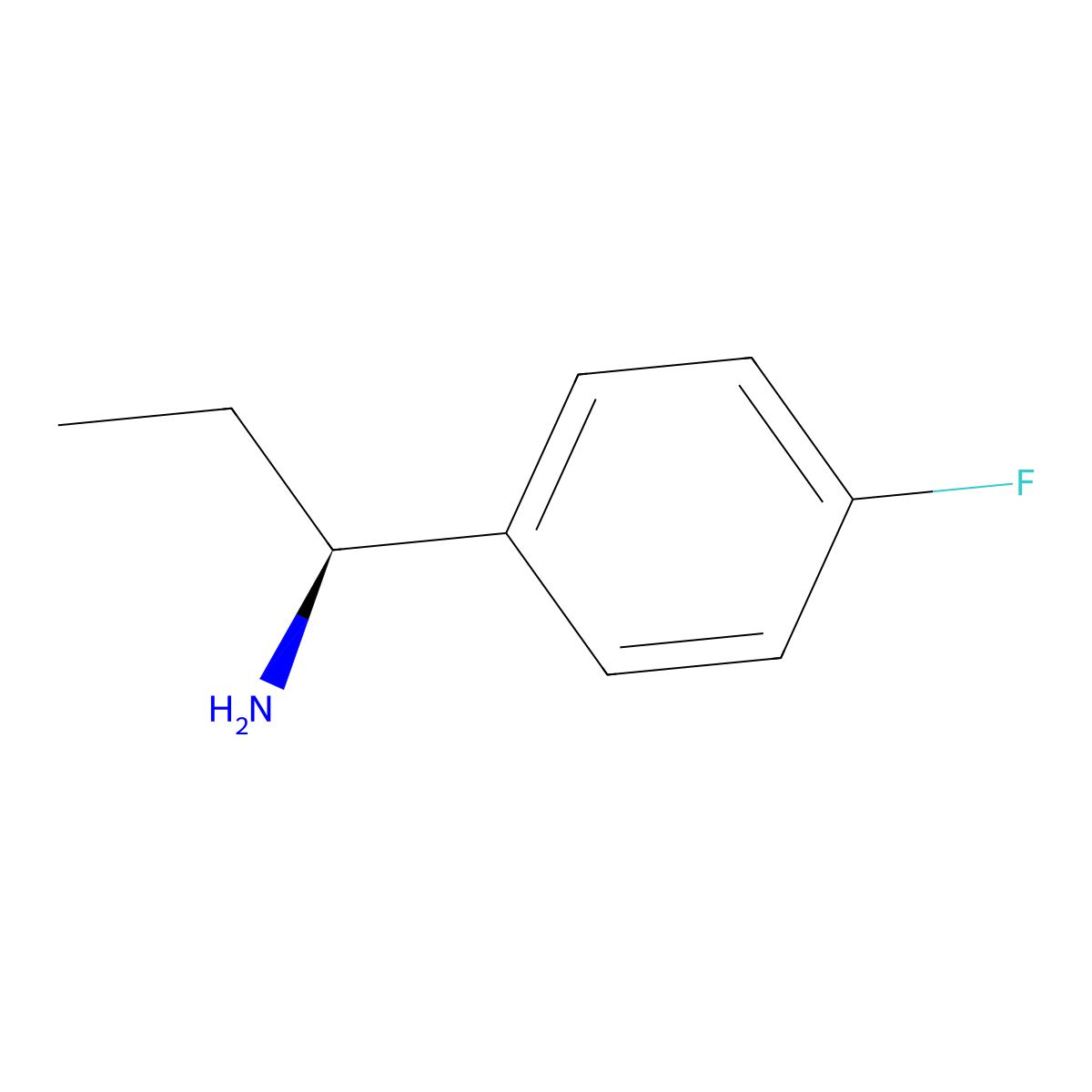 (S)-1-(4-Fluorophenyl)propan-1-amine molecular structure, CAS 473732-86-4