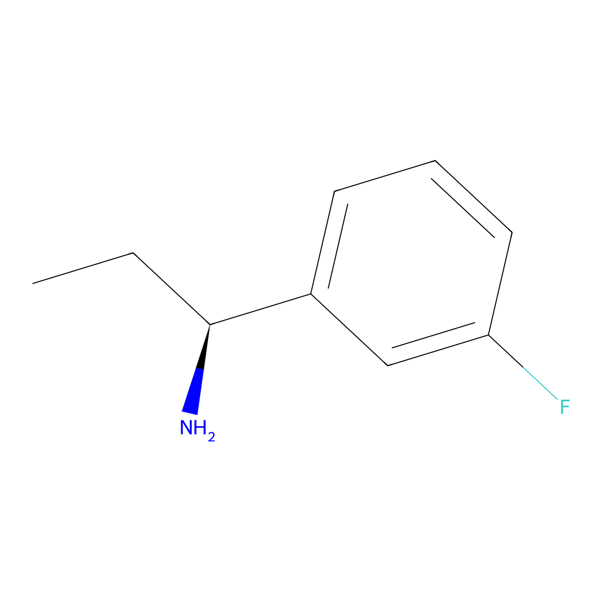 (S)-1-(3-Fluorophenyl)propan-1-amine molecular structure, CAS 473732-89-7