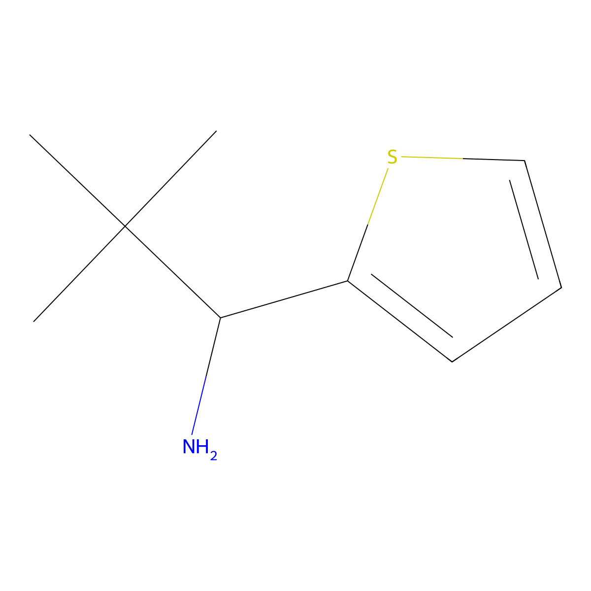 (1R)-2,2-dimethyl-1-(thiophen-2-yl)propan-1-amine molecular structure, CAS 473732-92-2