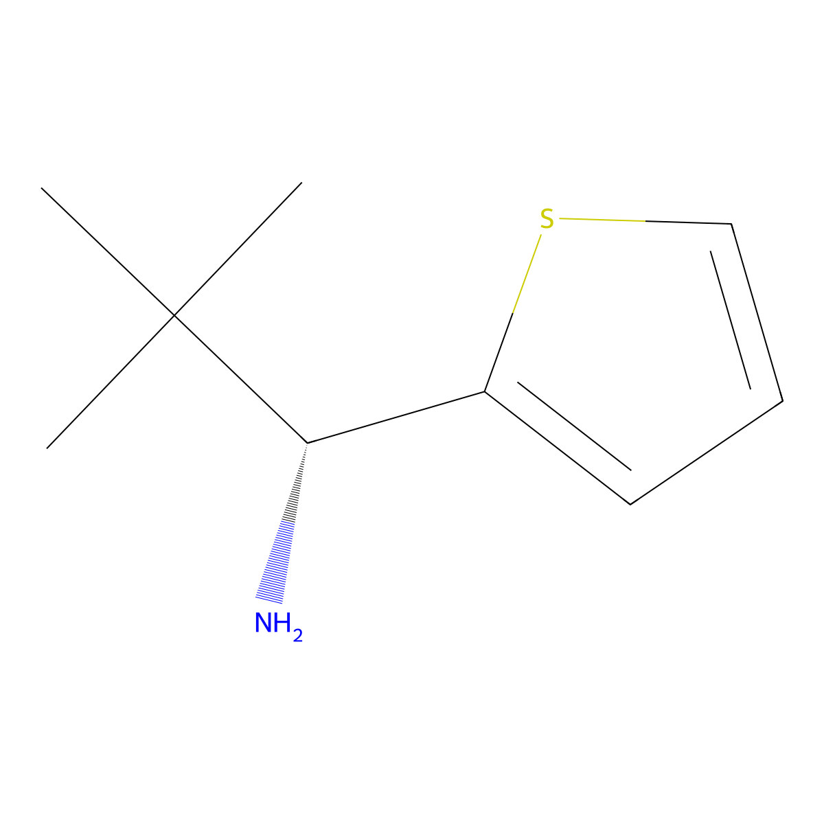 (1R)-2,2-dimethyl-1-(thiophen-2-yl)propan-1-amine molecular structure, CAS 473732-92-2
