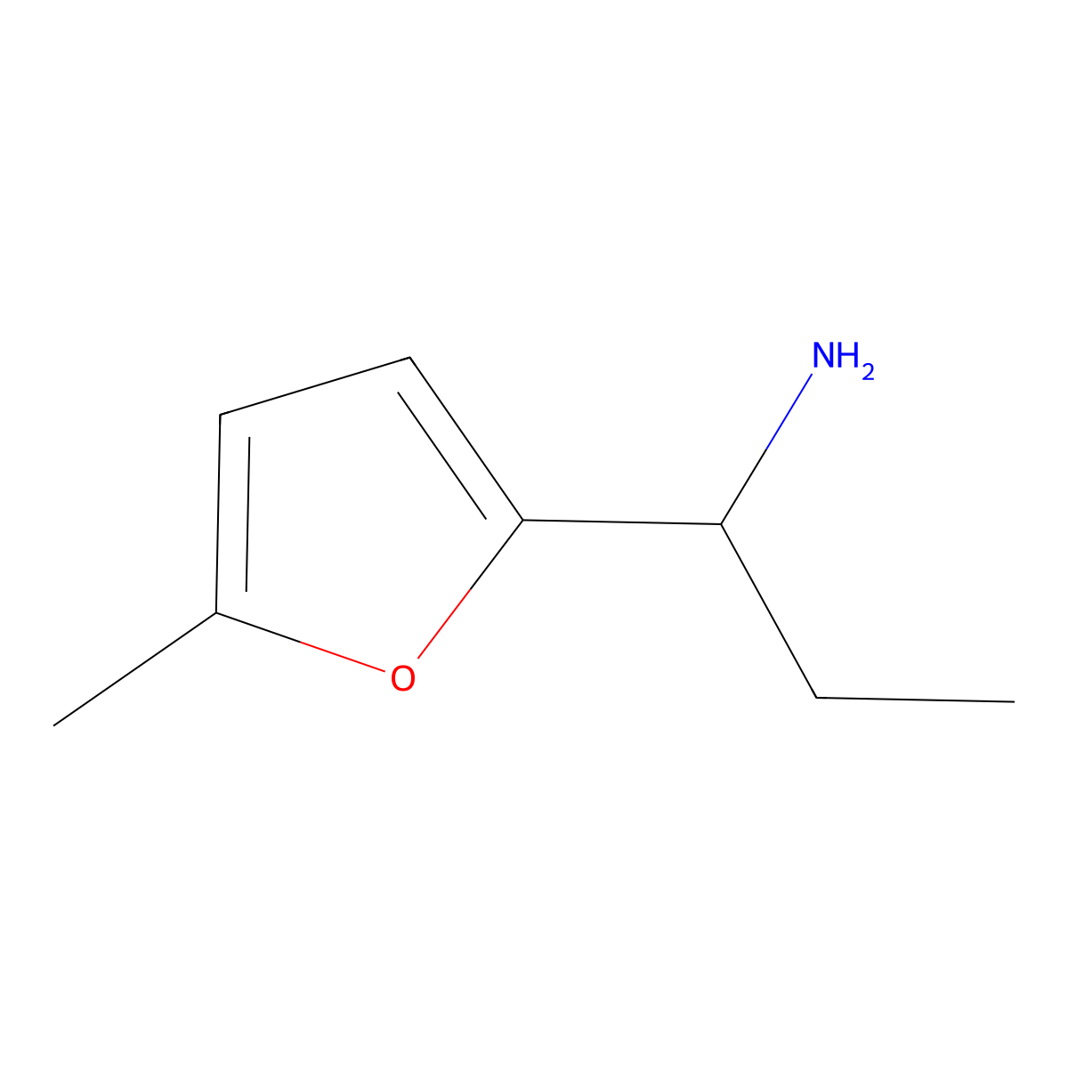 (S)-1-(5-methylfuran-2-yl)propan-1-amine molecular structure, CAS 473732-95-5