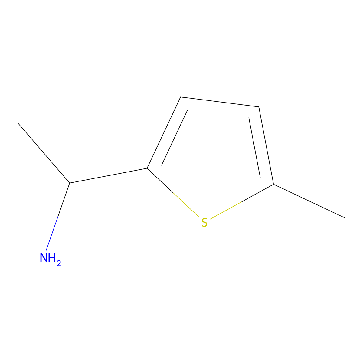 (1R)-1-(5-methylthiophen-2-yl)ethan-1-amine molecular structure, CAS 473733-12-9