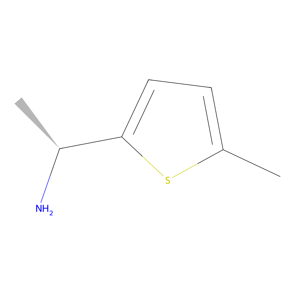 (1R)-1-(5-methylthiophen-2-yl)ethan-1-amine molecular structure, CAS 473733-12-9