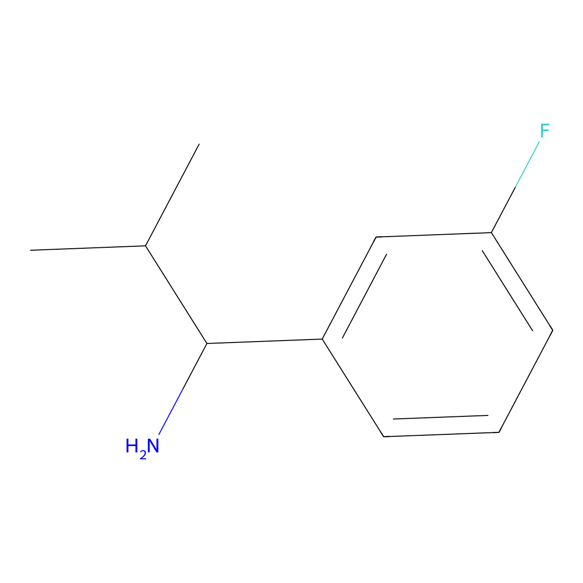 (1R)-1-(3-fluorophenyl)-2-methylpropylamine molecular structure, CAS 473733-18-5