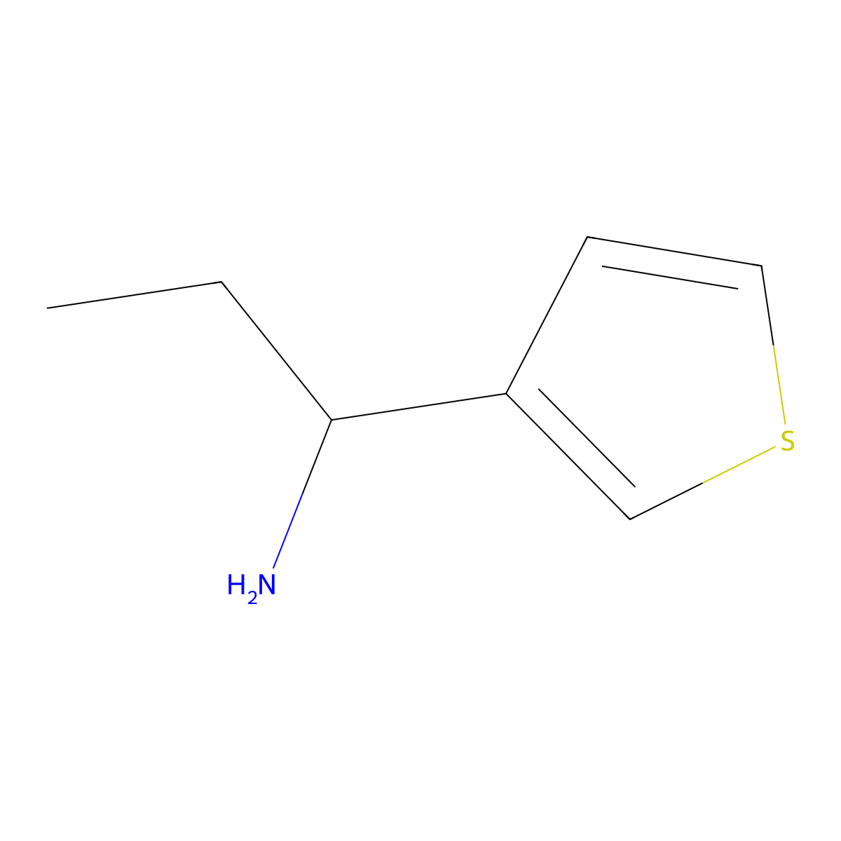 1-(Thiophen-3-yl)propan-1-amine molecular structure, CAS 473733-46-9
