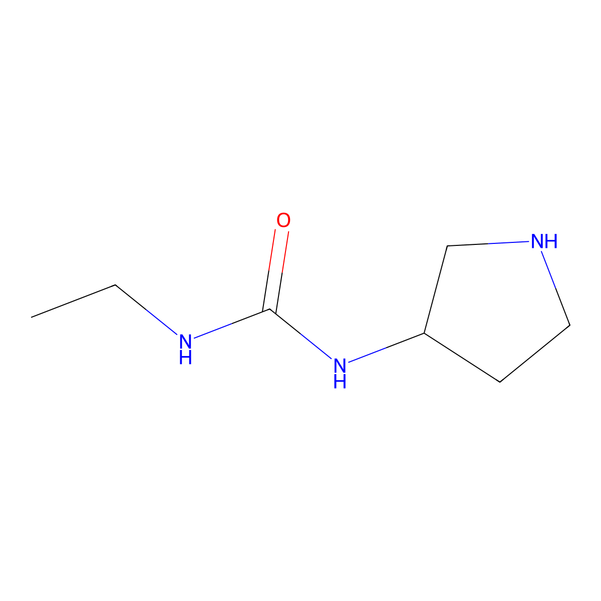 3-Ethyl-1-(pyrrolidin-3-yl)urea molecular structure, CAS 473734-74-6