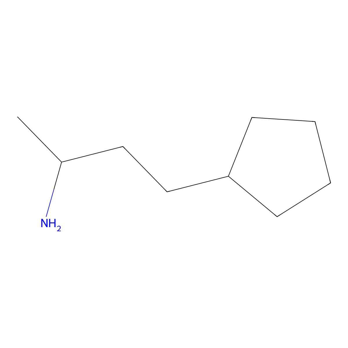 4-Cyclopentylbutan-2-amine molecular structure, CAS 473738-37-3