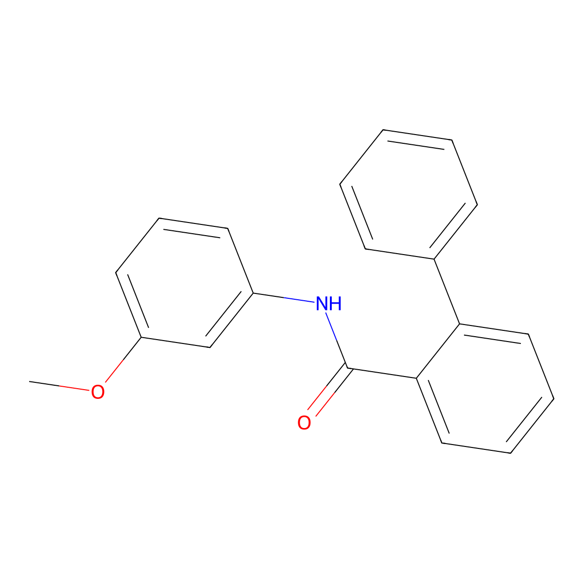 N-(3-methoxyphenyl)-2-phenylbenzamide molecular structure, CAS 473742-00-6