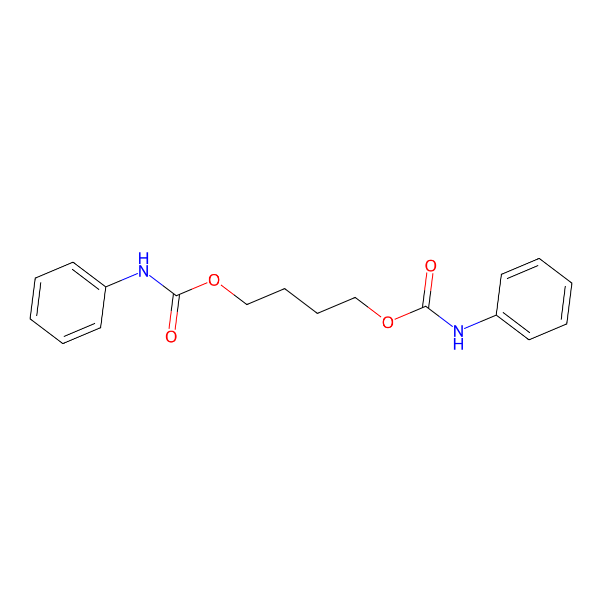 Butane-1,4-diyl bis(phenylcarbamate) molecular structure, CAS 47375-66-6