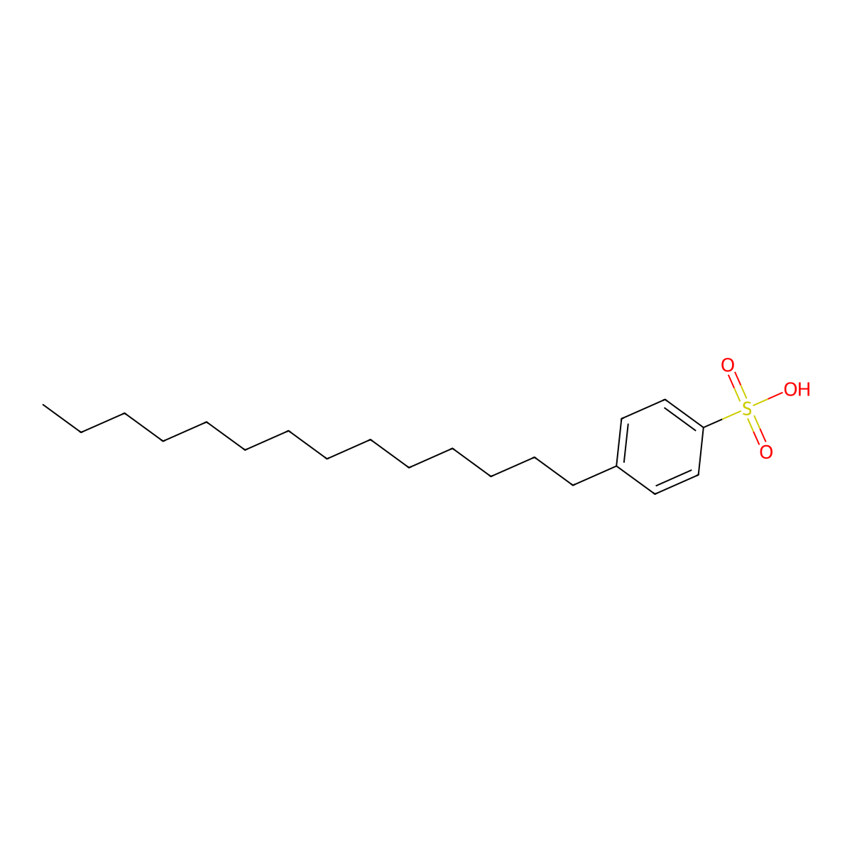 4-Tetradecylbenzenesulfonic acid molecular structure, CAS 47377-16-2