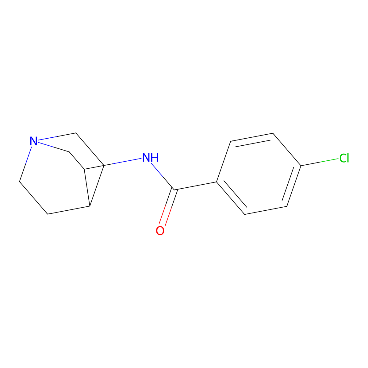 N-(1-azabicyclo[2.2.2]oct-3-yl)-4-chlorobenzamide molecular structure, CAS 473794-84-2