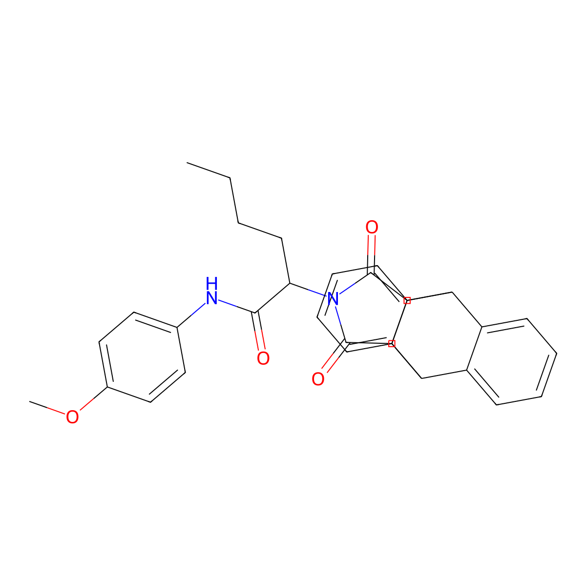 2-(12,14-dioxo-11,12,14,15-tetrahydro-9H-9,10-[3,4]epipyrroloanthracen-13(10H)-yl)-N-(4-methoxyphenyl)hexanamide molecular structure, CAS 473800-75-8