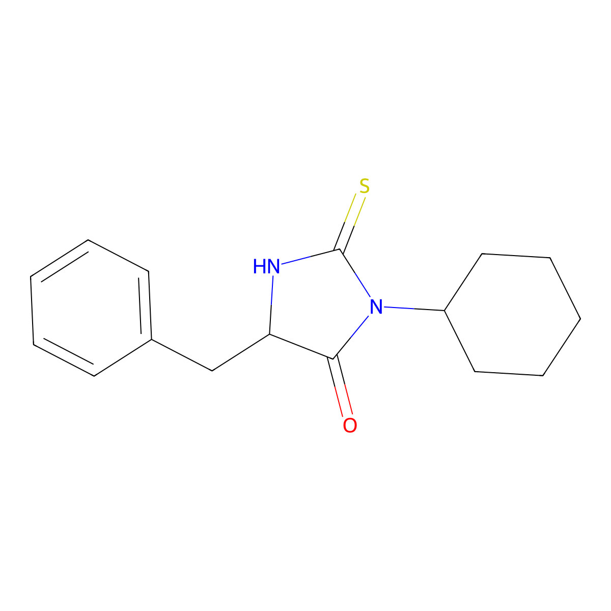 5-Benzyl-3-cyclohexyl-2-thioxoimidazolidin-4-one molecular structure, CAS 473800-92-9