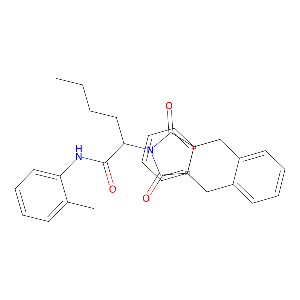 2-(12,14-dioxo-11,12,14,15-tetrahydro-9H-9,10-[3,4]epipyrroloanthracen-13(10H)-yl)-N-(o-tolyl)hexanamide molecular structure, CAS 473801-19-3