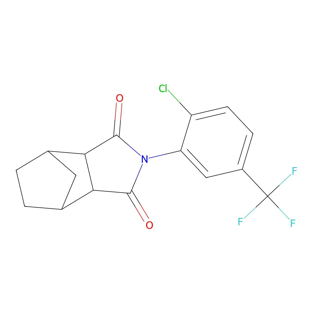 2-[2-chloro-5-(trifluoromethyl)phenyl]hexahydro-1H-4,7-methanoisoindole-1,3(2H)-dione molecular structure, CAS 473801-39-7