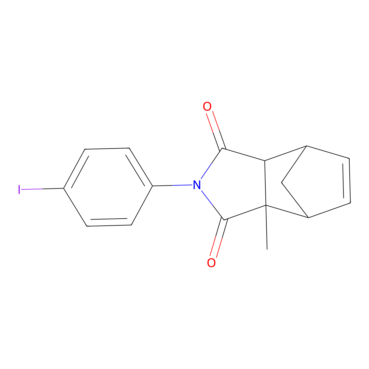 2-(4-iodophenyl)-3a-methyl-3a,4,7,7a-tetrahydro-1H-4,7-methanoisoindole-1,3(2H)-dione molecular structure, CAS 473801-41-1