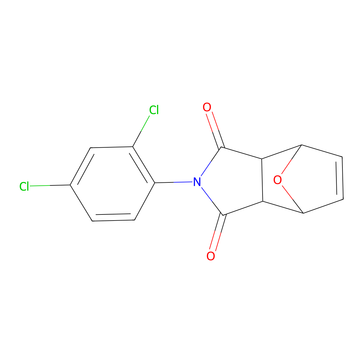 4-(2,4-Dichlorophenyl)-10-oxa-4-azatricyclo[5.2.1.0~2,6~]dec-8-ene-3,5-dione molecular structure, CAS 473802-76-5