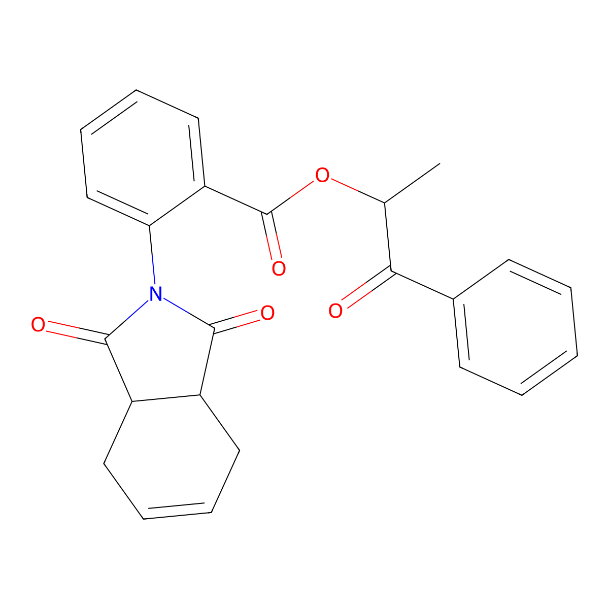 1-oxo-1-phenylpropan-2-yl 2-(1,3-dioxo-1,3,3a,4,7,7a-hexahydro-2H-isoindol-2-yl)benzoate molecular structure, CAS 473802-99-2