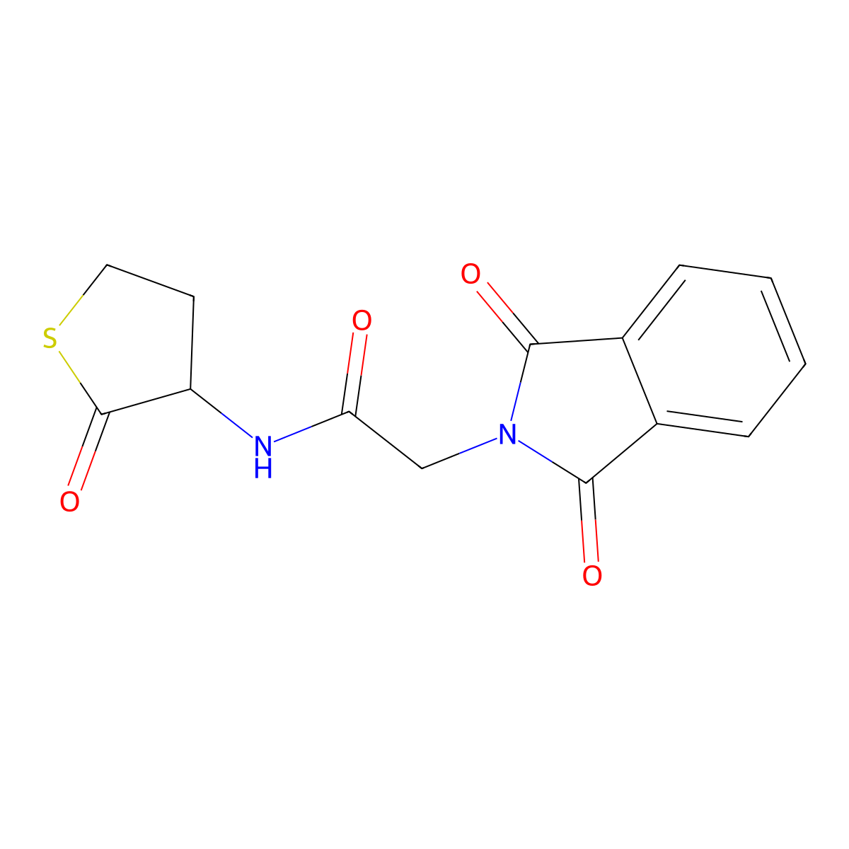 2-(1,3-dioxo-1,3-dihydro-2H-isoindol-2-yl)-N-(2-oxotetrahydrothiophen-3-yl)acetamide molecular structure, CAS 473803-91-7