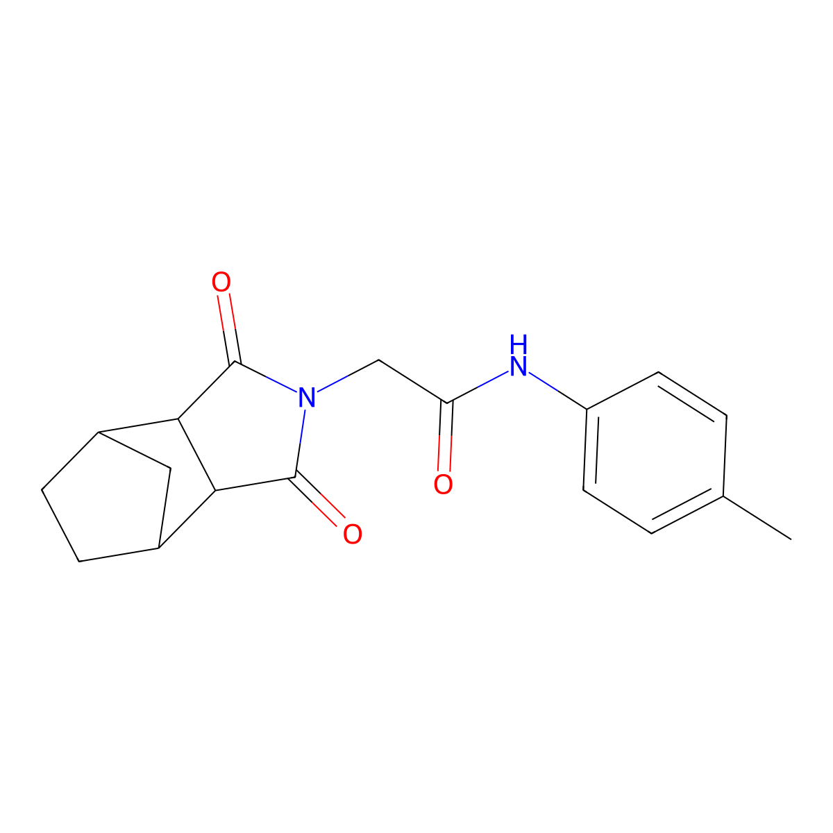2-(1,3-dioxooctahydro-2H-4,7-methanoisoindol-2-yl)-N-(4-methylphenyl)acetamide molecular structure, CAS 473805-02-6