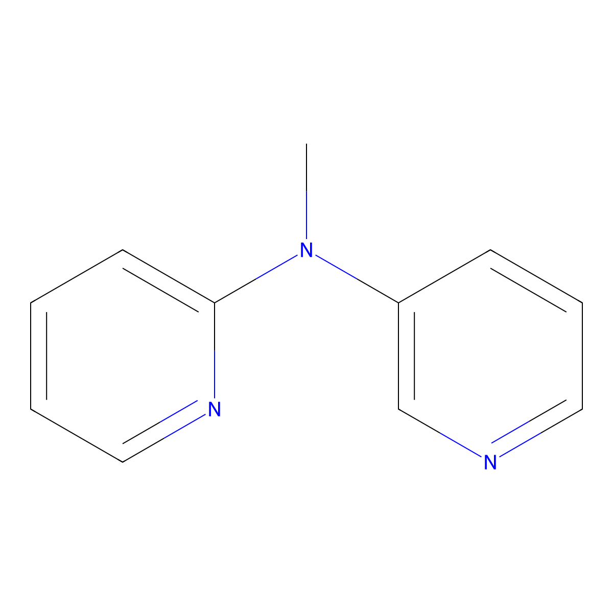 N-methyl-N-(pyridin-3-yl)pyridin-2-amine molecular structure, CAS 473828-89-6