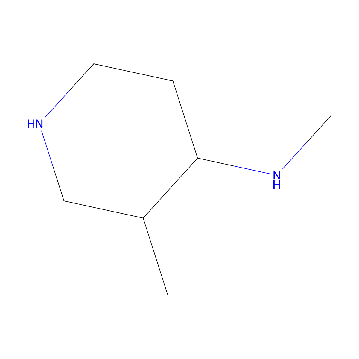 N,3-Dimethylpiperidin-4-amine molecular structure, CAS 473838-12-9