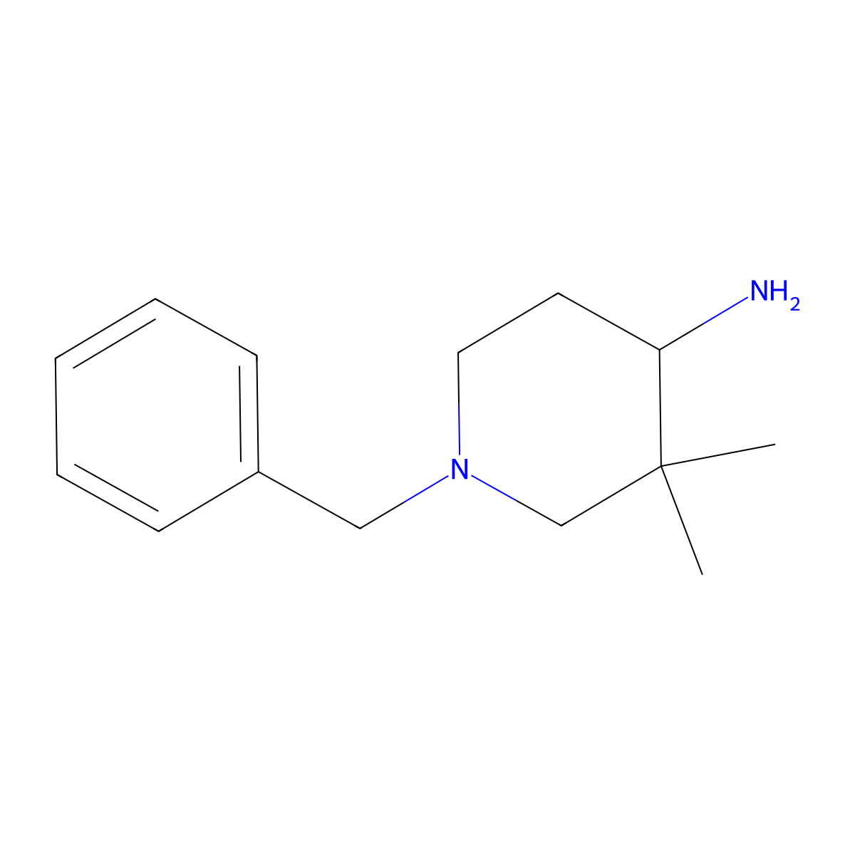 1-Benzyl-3,3-dimethylpiperidin-4-amine molecular structure, CAS 473838-36-7