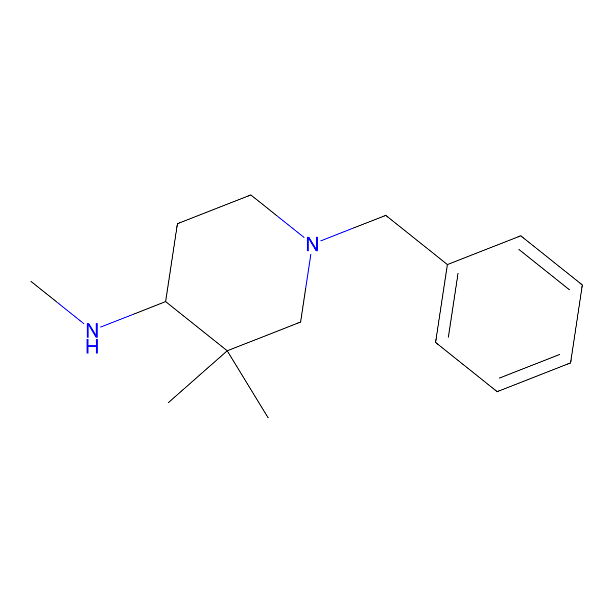 1-Benzyl-4-methylamino-3,3-dimethylpiperidine molecular structure, CAS 473838-38-9