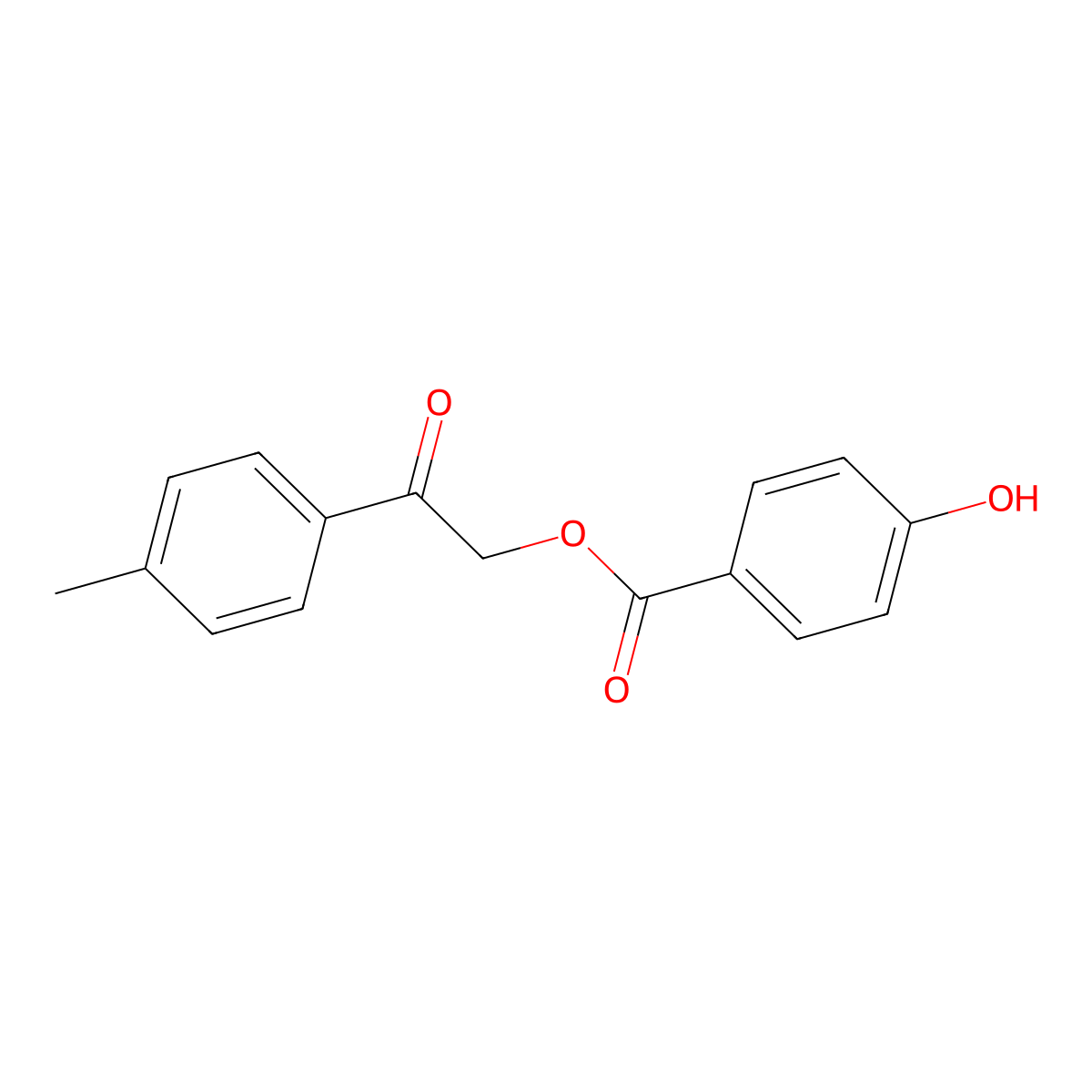 2-(4-Methylphenyl)-2-oxoethyl 4-hydroxybenzenecarboxylate molecular structure, CAS 473874-83-8