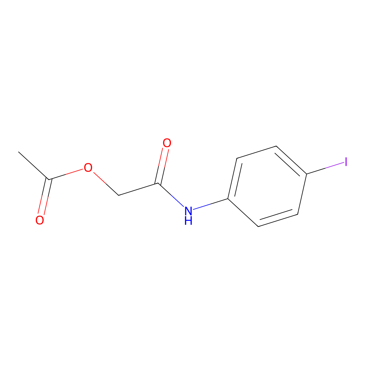 2-(Acetyloxy)-N-(4-iodophenyl)acetamide molecular structure, CAS 473883-36-2