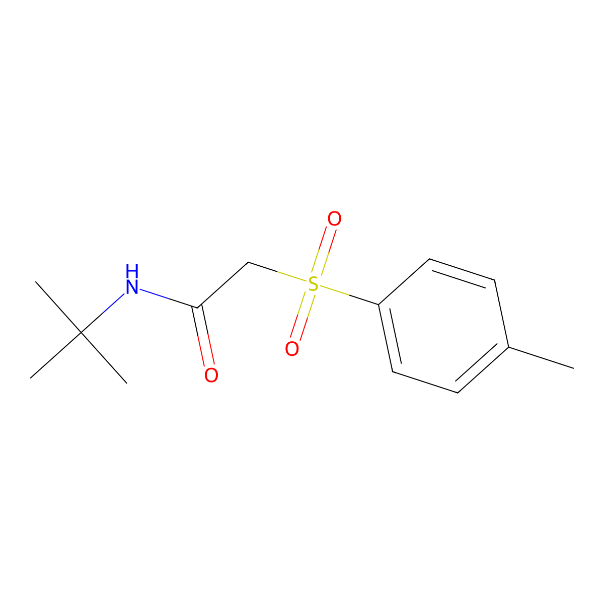 N-(tert-butyl)-2-[(4-methylphenyl)sulfonyl]acetamide molecular structure, CAS 473893-90-2