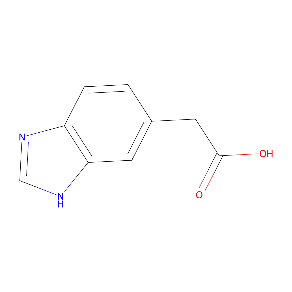 2-(1H-Benzo[d]imidazol-6-yl)acetic acid molecular structure, CAS 473895-86-2