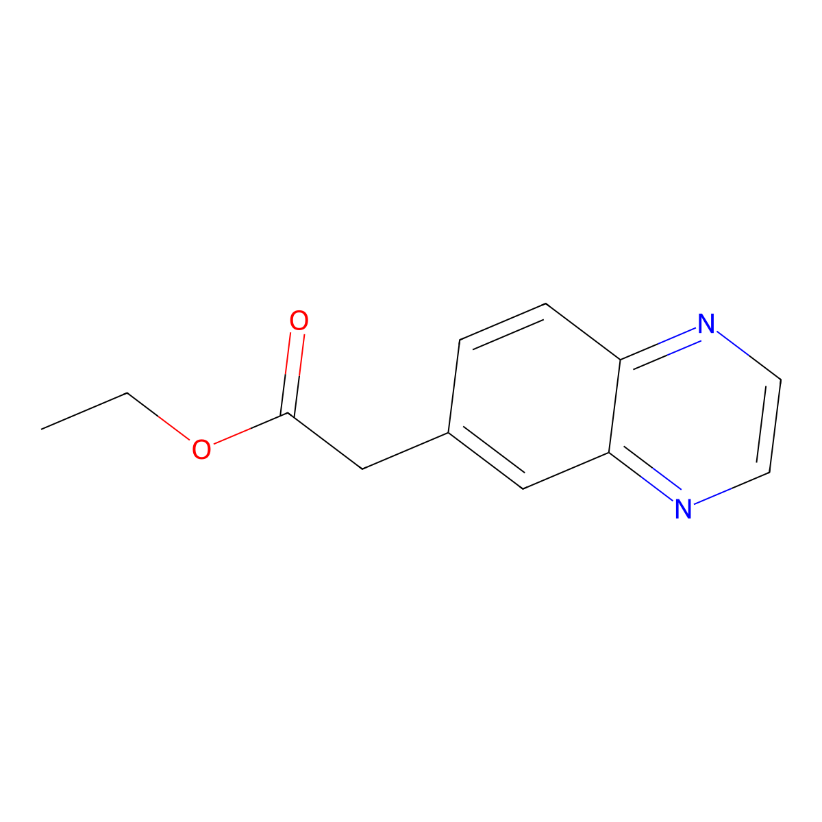 Ethyl 2-(quinoxalin-6-YL)acetate molecular structure, CAS 473895-87-3