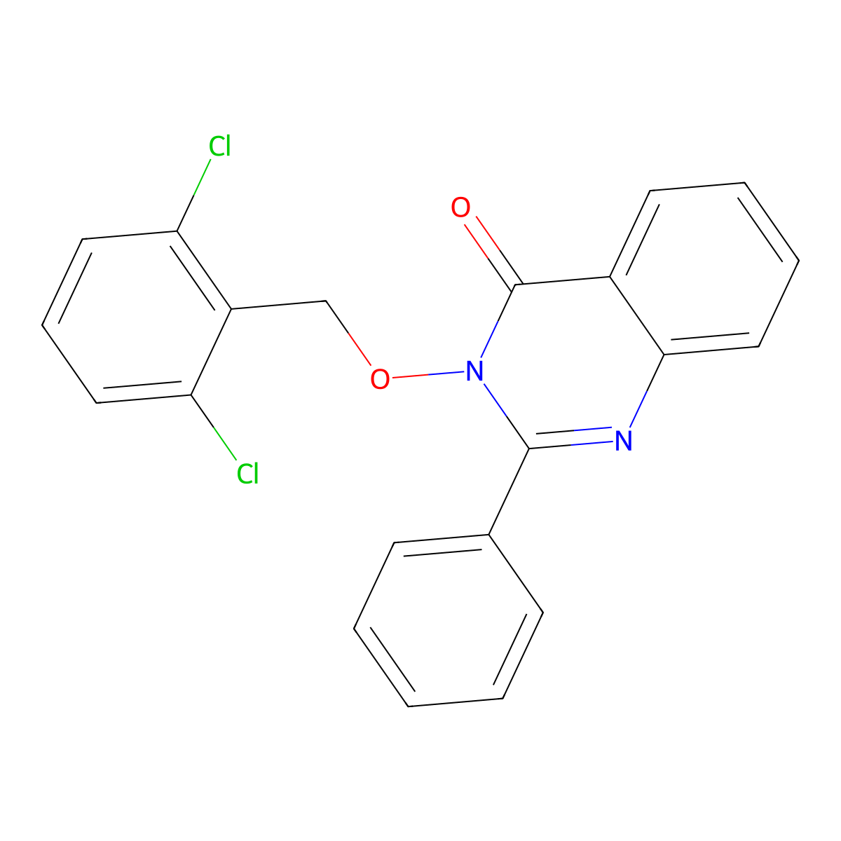 3-[(2,6-Dichlorobenzyl)oxy]-2-phenyl-3,4-dihydroquinazolin-4-one molecular structure, CAS 4739-82-6
