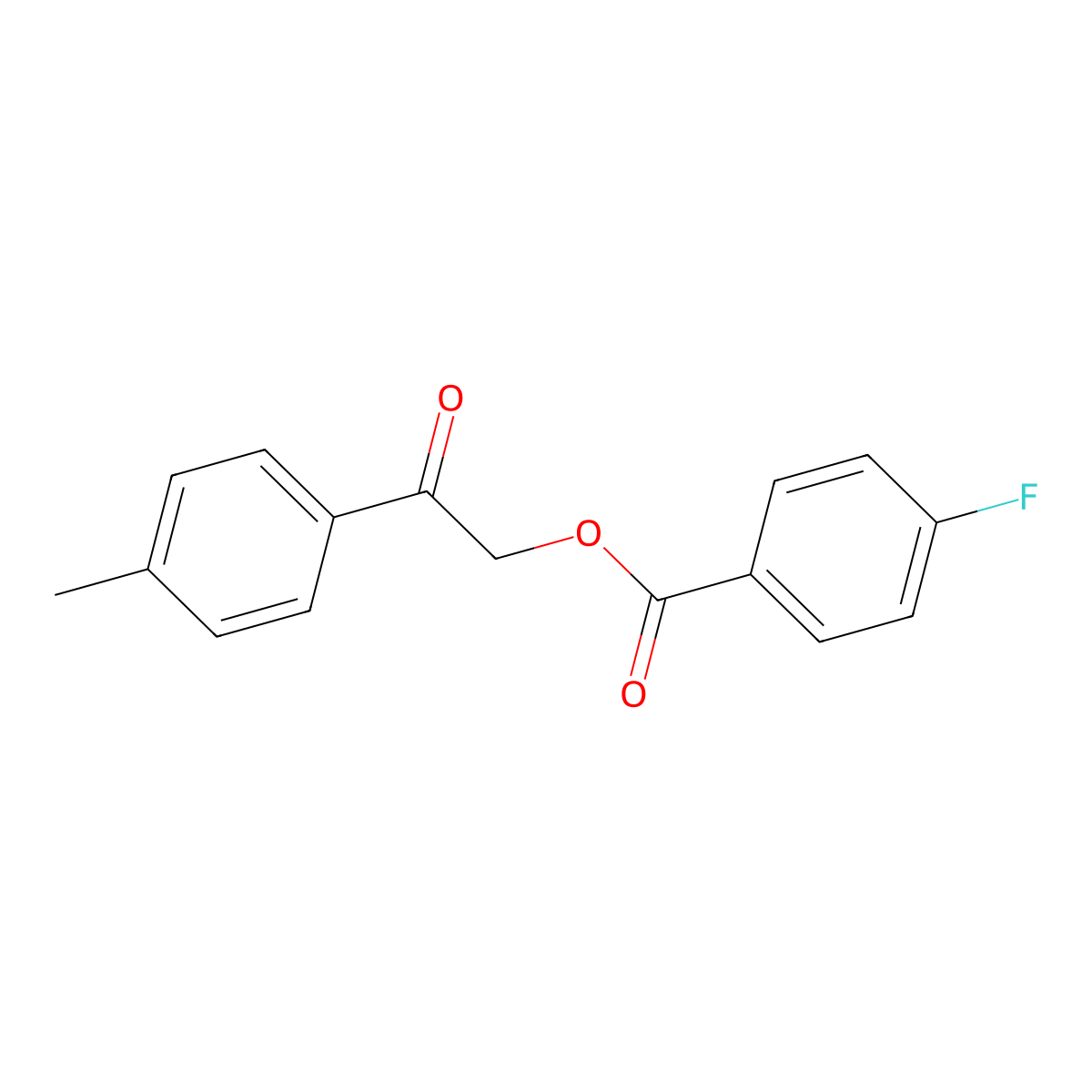 2-(4-Methylphenyl)-2-oxoethyl 4-fluorobenzoate molecular structure, CAS 473901-72-3