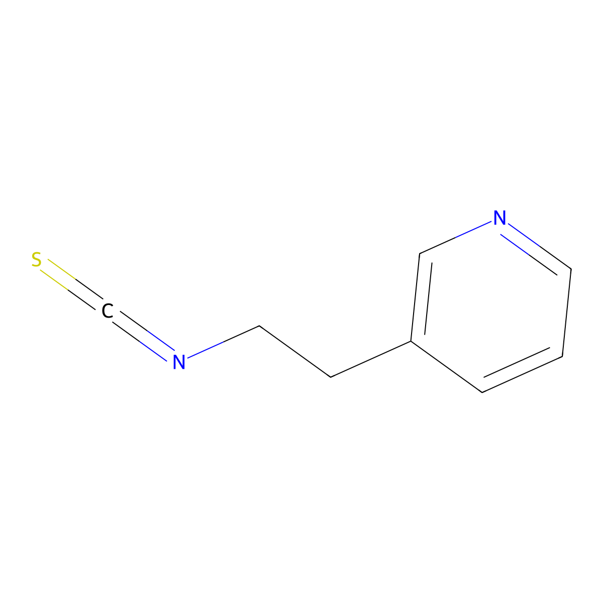 3-(2-Isothiocyanatoethyl)pyridine molecular structure, CAS 473908-87-1
