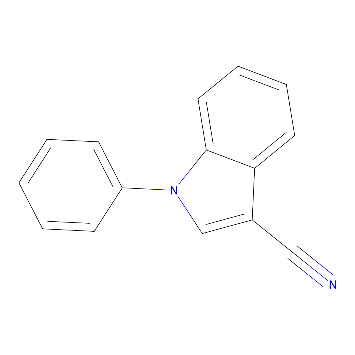 1-Phenyl-1H-indole-3-carbonitrile molecular structure, CAS 473918-44-4