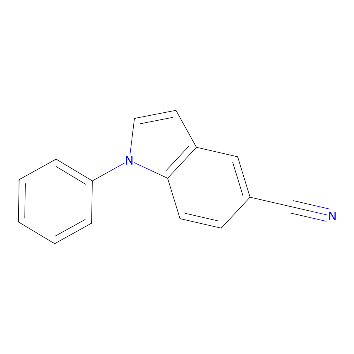 1-Phenyl-1h-indole-5-carbonitrile molecular structure, CAS 473918-45-5