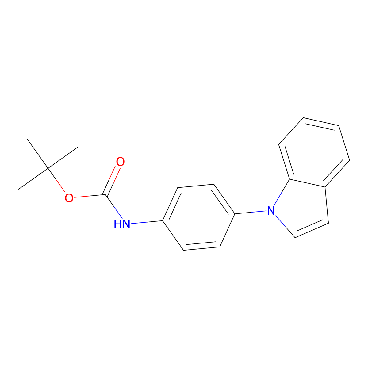 tert-butyl N-[4-(1H-indol-1-yl)phenyl]carbamate molecular structure, CAS 473918-50-2