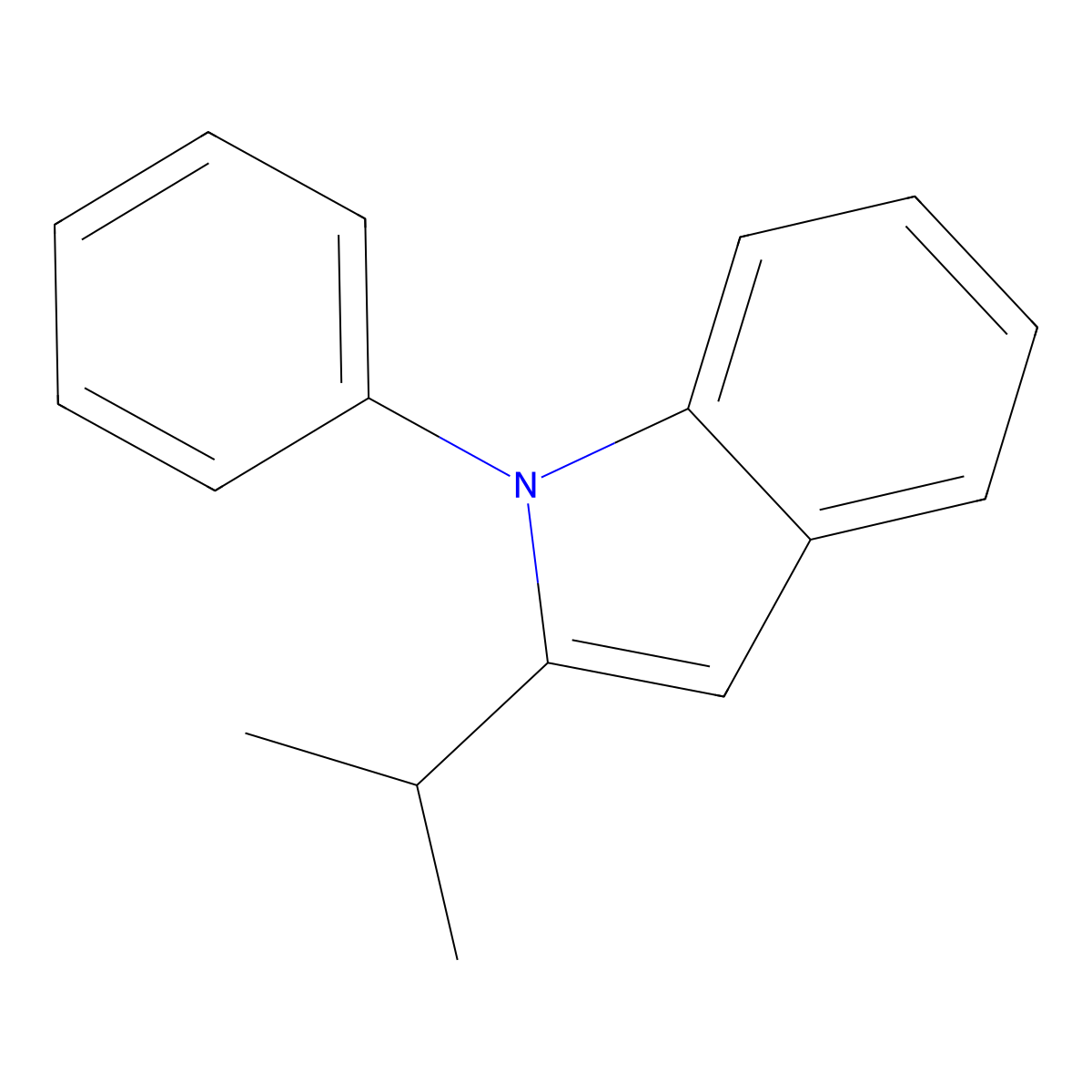 1-phenyl-2-(propan-2-yl)-1H-indole molecular structure, CAS 473918-54-6