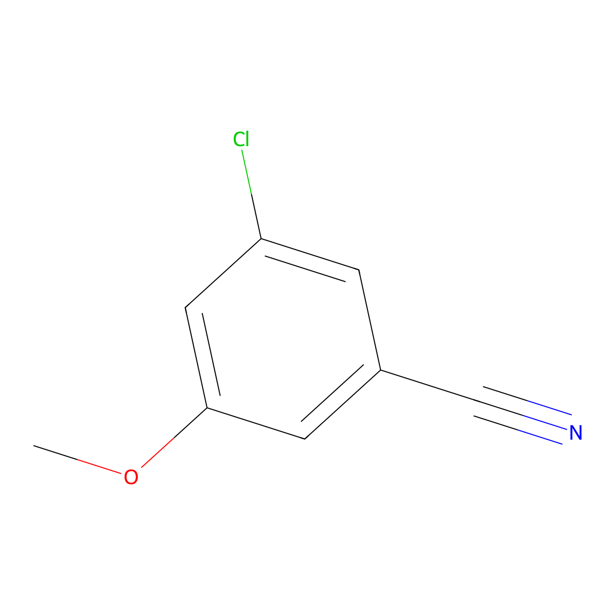 3-Chloro-5-methoxybenzonitrile molecular structure, CAS 473923-96-5