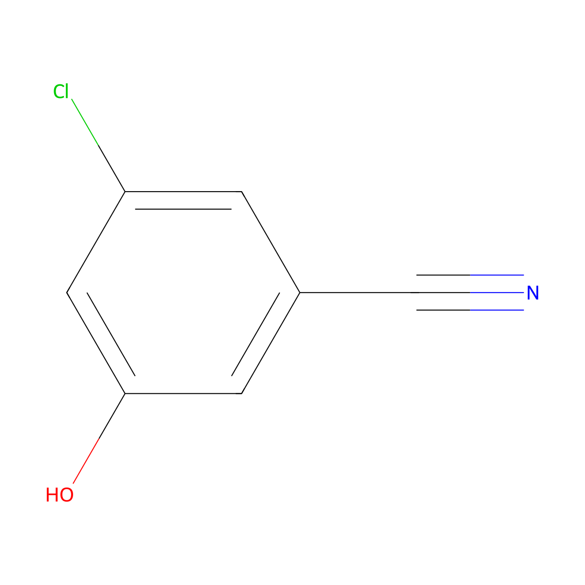 3-Chloro-5-hydroxybenzonitrile molecular structure, CAS 473923-97-6