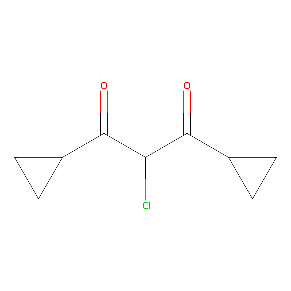 2-Chloro-1,3-dicyclopropylpropane-1,3-dione molecular structure, CAS 473924-29-7