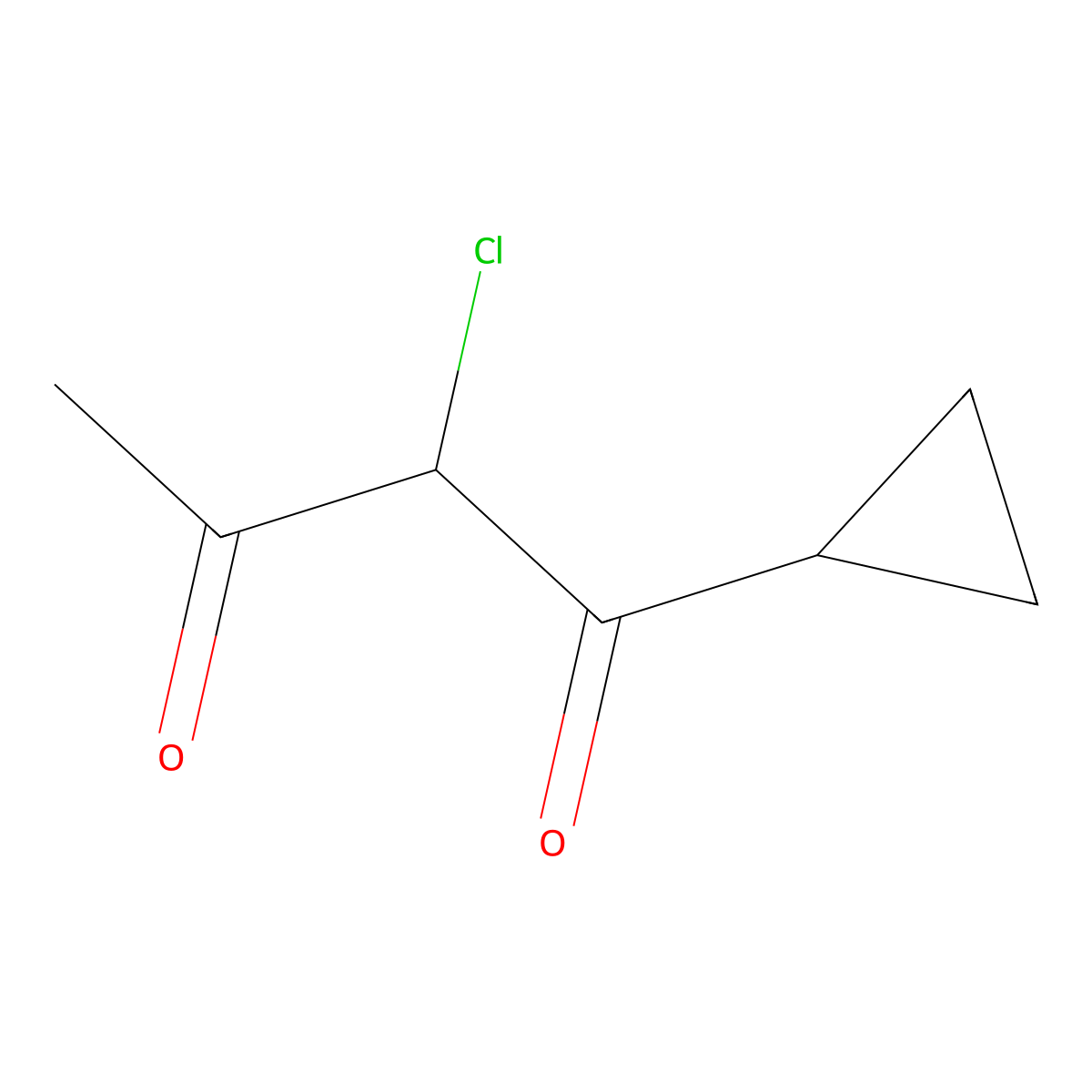 2-Chloro-1-cyclopropylbutane-1,3-dione molecular structure, CAS 473924-31-1