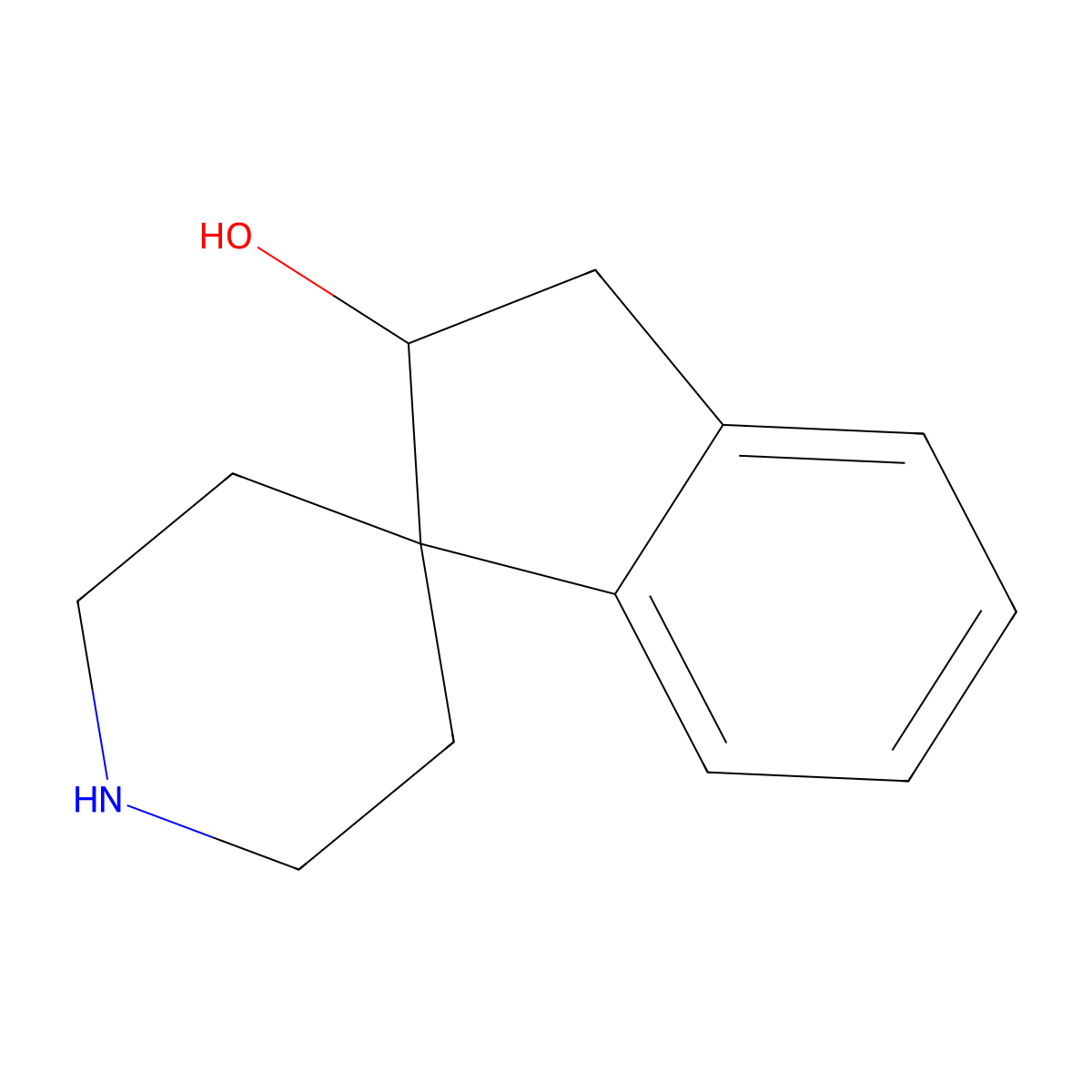 2,3-Dihydrospiro[indene-1,4'-piperidin]-2-ol molecular structure, CAS 473929-12-3
