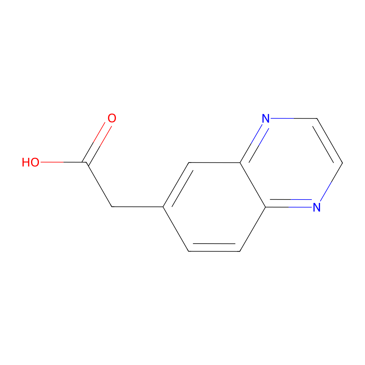 2-(Quinoxalin-6-yl)acetic acid molecular structure, CAS 473932-16-0