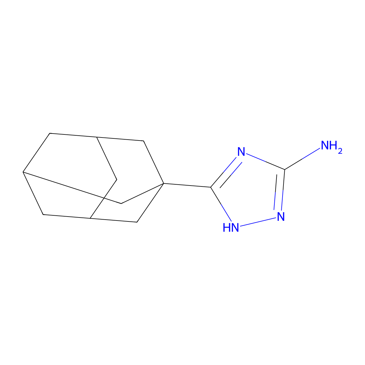 5-Adamantan-1-yl-4H-1,2,4-triazol-3-ylamine molecular structure, CAS 473994-26-2