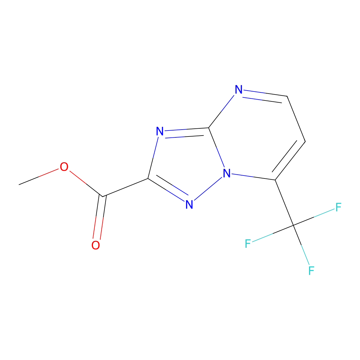 Methyl 7-(trifluoromethyl)-[1,2,4]triazolo[1,5-a]pyrimidine-2-carboxylate molecular structure, CAS 473994-46-6